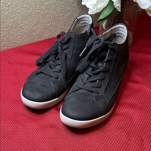 Dansko Women's Onyx Black Milled High Top Leather Nubuk Sneakers Size 38 sku#135